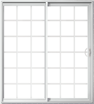 JELD-WEN V-2500 60 in. x 80 in. White Vinyl Right-Hand Full-Lite Sliding Patio Door, White Interior