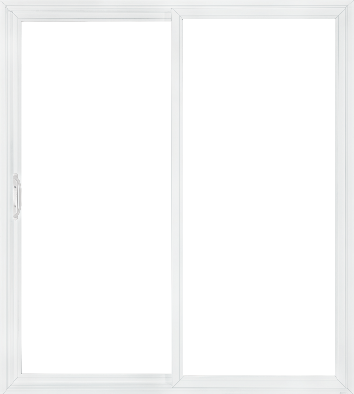 72 in. x 96 in. V-4500 Contemporary White Vinyl Right-Hand Full Lite Sliding Patio Door