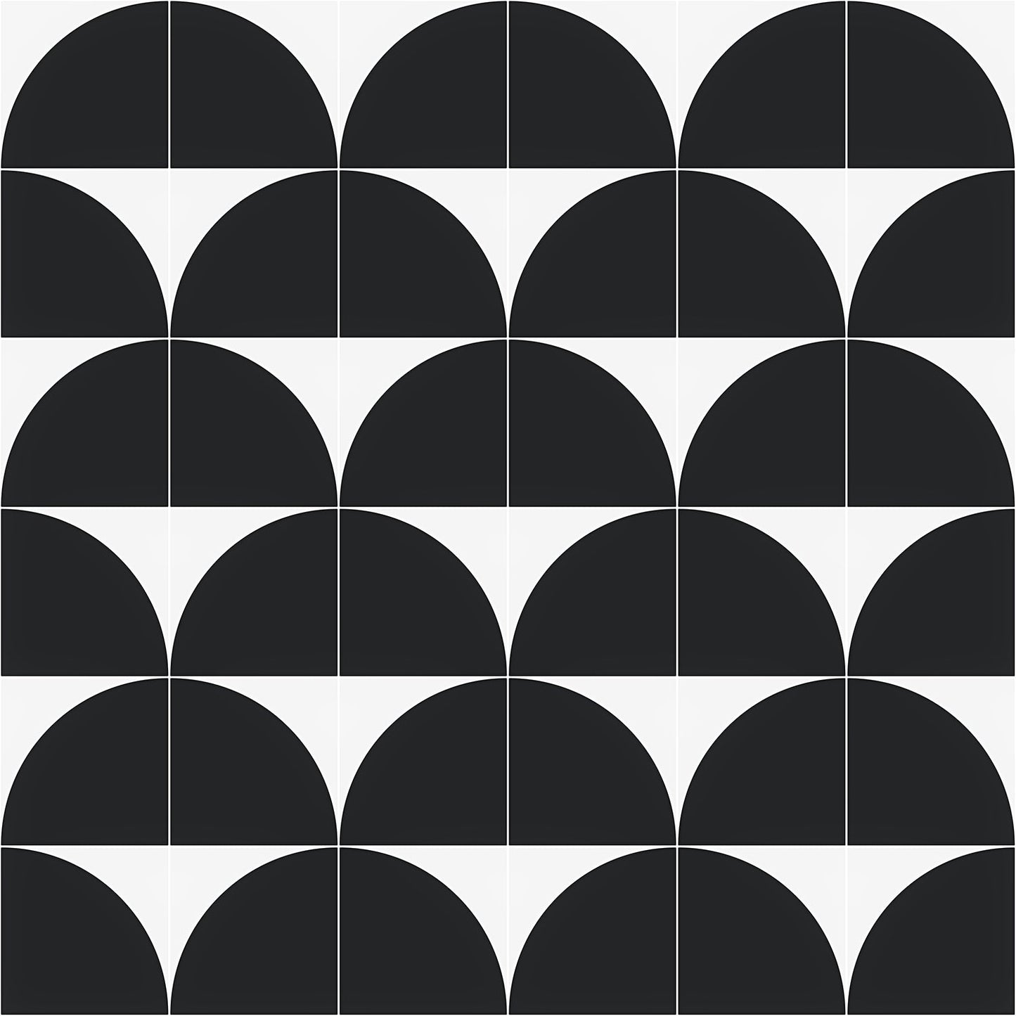 Stacy Garcia Maddox Deco Charcoal Black 8x8 Matte Porcelain Tile