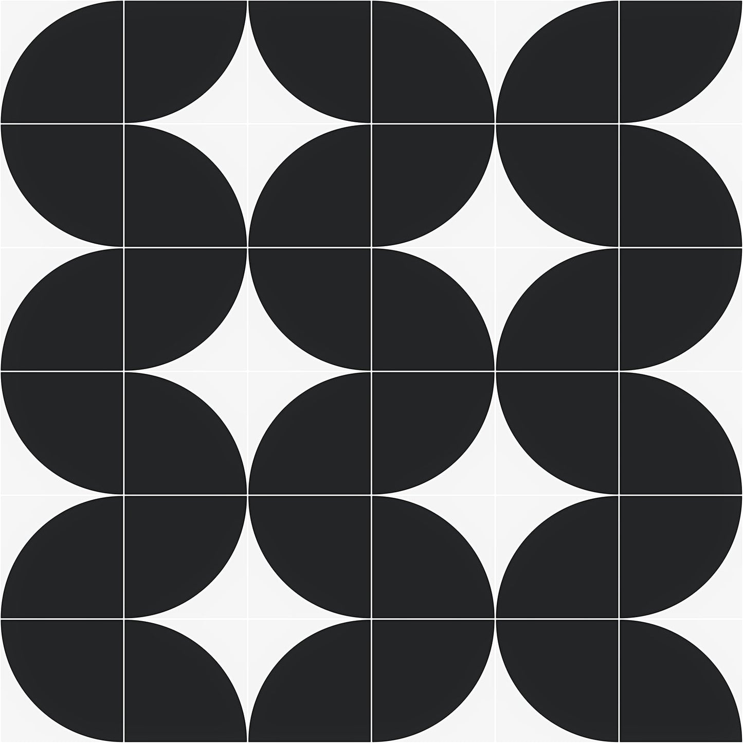 Stacy Garcia Maddox Deco Charcoal Black 8x8 Matte Porcelain Tile