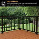 Peak Aluminum Railing 36 in. H x 4 in. W Matte Black Aluminum Deck Railing End Post Kit