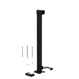Peak Aluminum Railing 36 in. H x 4 in. W Matte Black Aluminum Deck Railing End Post Kit