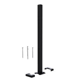 Peak Aluminum Railing 36 in. H x 4 in. W Matte Black Aluminum Deck Railing Stair Post Kit