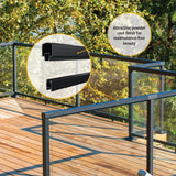 Peak Aluminum Railing 6 ft. Matte Black Aluminum Deck Railing Picket and Spacer Kit for 36 in. high system