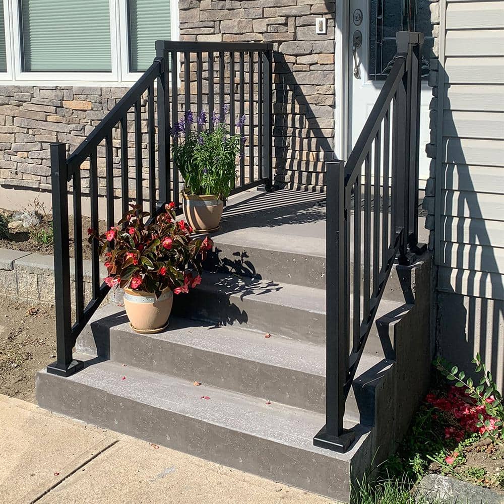 Peak Aluminum Railing 6 ft. Matte Black Aluminum Deck Railing Picket and Spacer Kit for 36 in. high system