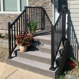 Peak Aluminum Railing 6 ft. Matte Black Aluminum Deck Railing Picket and Spacer Kit for 36 in. high system