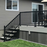 Peak Aluminum Railing 6 ft. Matte Black Aluminum Deck Railing Picket and Spacer Kit for 36 in. high system