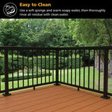 Peak Aluminum Railing 6 ft. Aluminum Deck Railing Stair Kit with Pickets in Matte Black for 36 in. high system