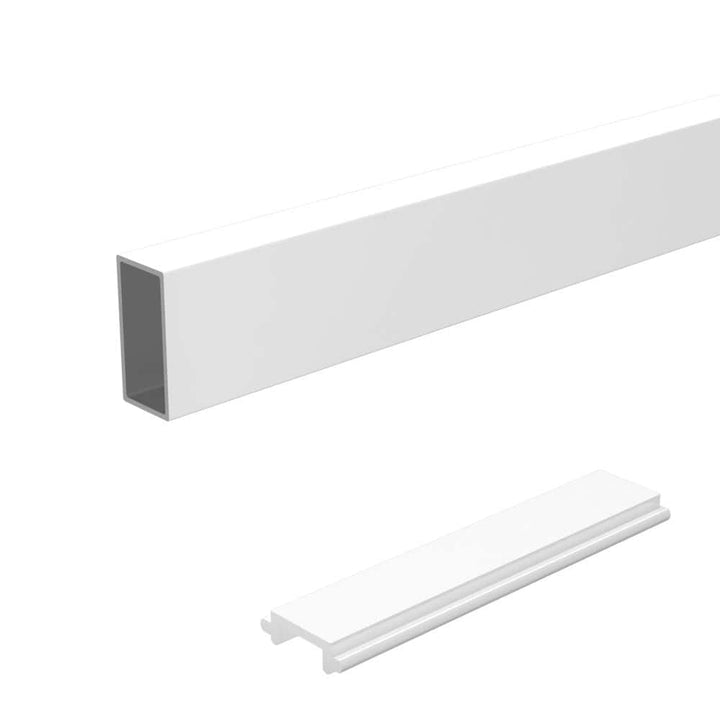 Peak Aluminum Railing 6 ft. White Aluminum Deck Railing Wide Picket and Spacer Kit for 36 in. high system