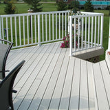 Peak Aluminum Railing 6 ft. White Aluminum Deck Railing Wide Picket and Spacer Kit for 36 in. high system