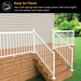 Peak Aluminum Railing 6 ft. Aluminum Deck Railing Stair Kit with Wide Pickets in White for 36 in. high system