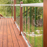Peak Aluminum Railing 36 in. H x 6 in. W Aluminum Deck Railing Clear Glass Panel Kit for 36 in. high system