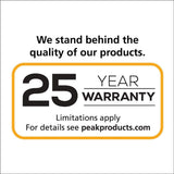 Peak Aluminum Railing 36 in. H x 60 in. W Clear Aluminum Deck Railing Tempered Glass Panel