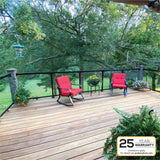 Peak Aluminum Railing 36 in. H x 60 in. W Clear Aluminum Deck Railing Tempered Glass Panel