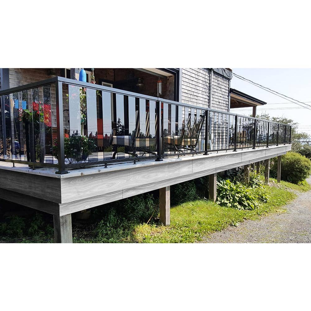Peak Aluminum Railing 42 in. H x 4 in. W Black Aluminum Deck Railing Corner Post