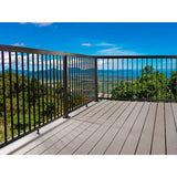 Peak Aluminum Railing 42 in. H x 4 in. W Black Aluminum Deck Railing Corner Post