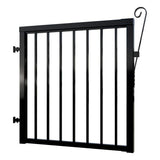 Peak Aluminum Railing 42 in. x 40 in. Black Aluminum Deck Railing Picket Gate