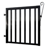 Peak Aluminum Railing 42 in. x 40 in. Black Aluminum Deck Railing Wide Picket Gate