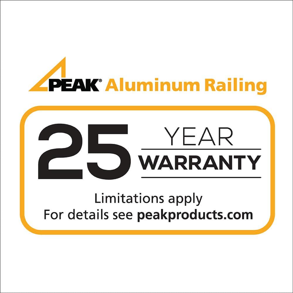 Peak Aluminum Railing 4 ft. Black Aluminum Deck Railing Wide Picket and Spacer Kit for 42 in. high system
