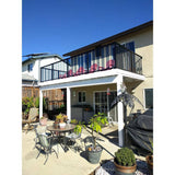 Peak Aluminum Railing 42 in. H x 6 in. W Aluminum Deck Railing Tinted Clear Glass Panel Kit