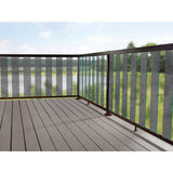 Peak Aluminum Railing 42 in. H x 6 in. W Aluminum Deck Railing Tinted Clear Glass Panel Kit