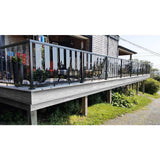 Peak Aluminum Railing 42 in. H x 6 in. W Aluminum Deck Railing Tinted Clear Glass Panel Kit