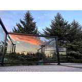 Peak Aluminum Railing 42 in. H x 18 in. W Aluminum Deck Railing Clear Tempered Glass Panel