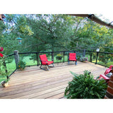 Peak Aluminum Railing 6 in. W Black Aluminum Deck Railing Wall Mount Bracket Kit for 42 in. high system