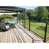 Peak Aluminum Railing 6 ft. Aluminum Deck Railing Black Glass Gasket for 42 in. High System