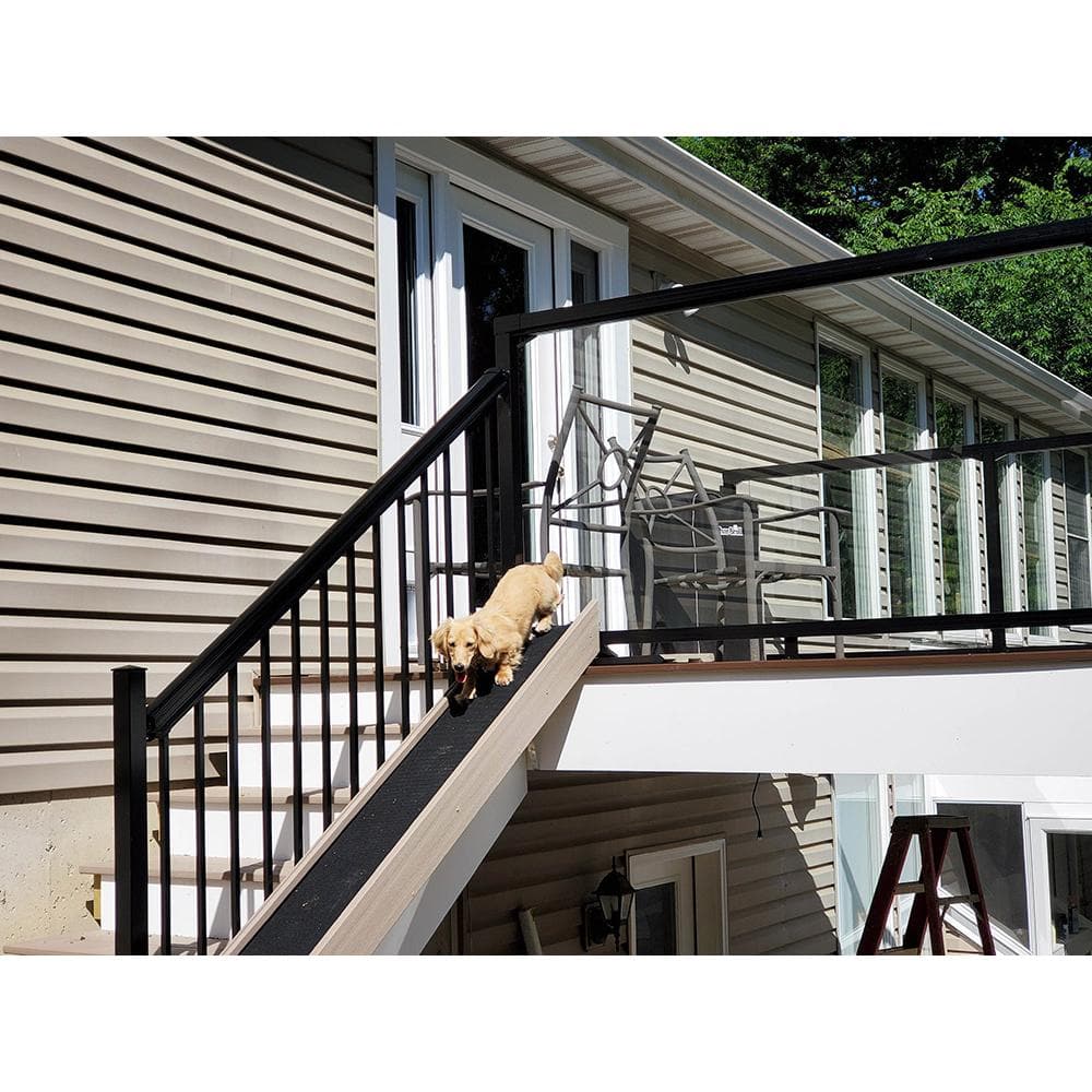 Peak Aluminum Railing 6 ft. Black Aluminum Deck Railing Stair Picket and Spacer Kit for 42 in. high system