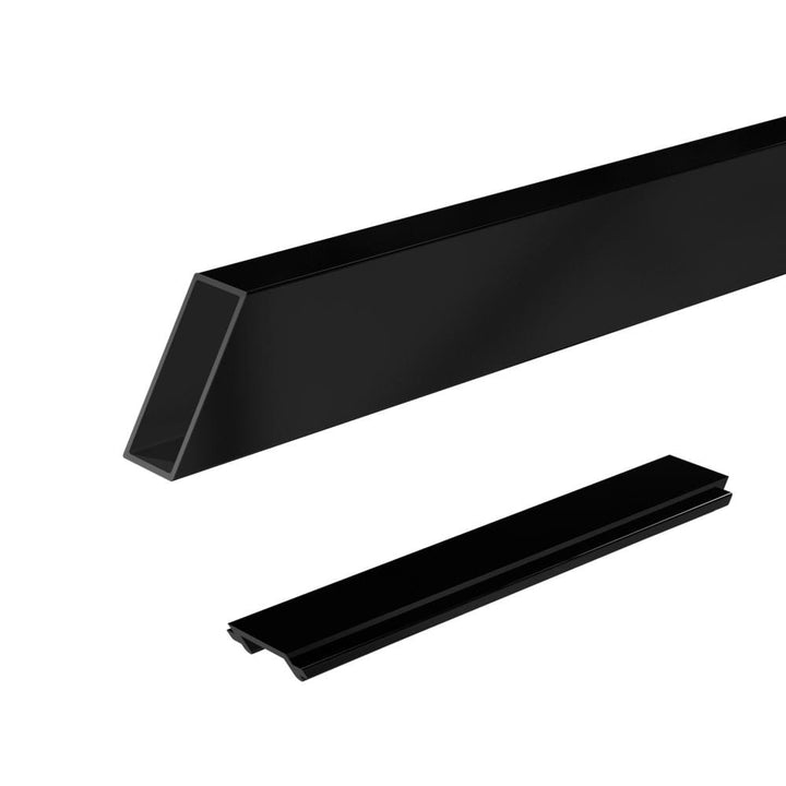 Peak Aluminum Railing 6 ft. Black Aluminum Deck Railing Wide Stair Picket and Spacer Kit for 42 in. high system