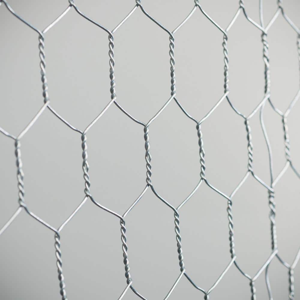 PEAK 25 ft. L x 24 in. H Galvanized Steel Hexagonal Wire Netting with 1 in. x 1 in. Mesh Size Garden Fence