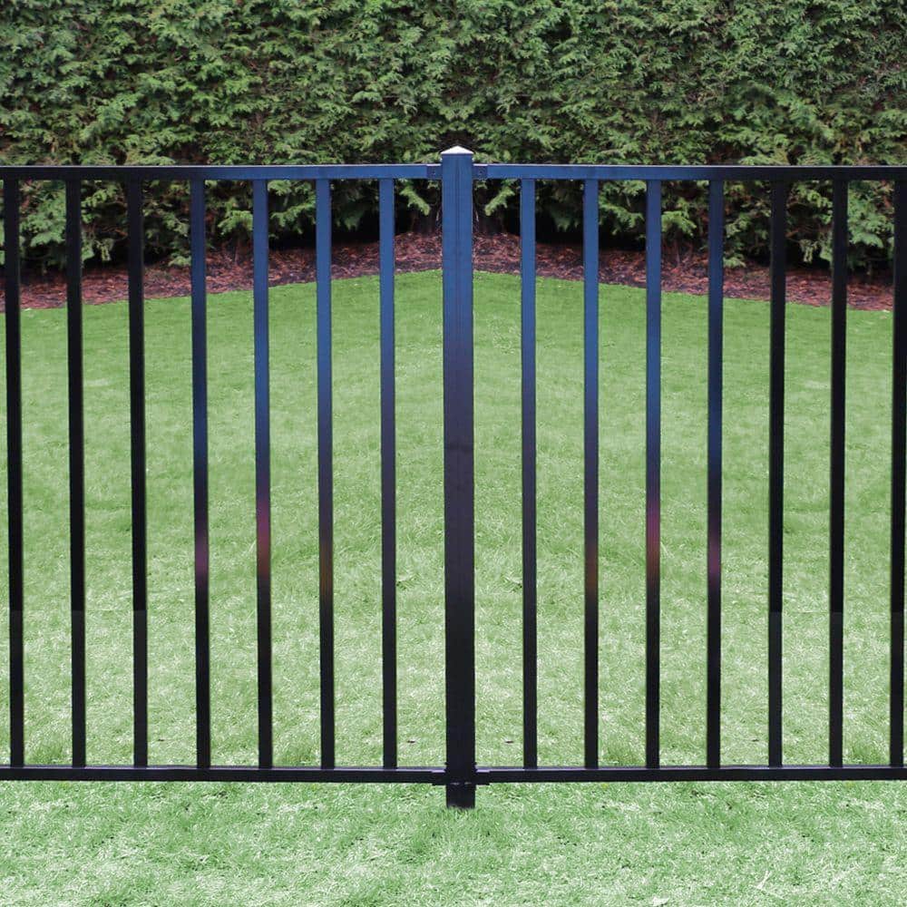 PEAK Aquatine Black 2 in. x 2 in. x 4 in. Aluminum Pool Fence Picket Bracket Kit