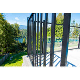 PEAK AquatinePLUS 2 in. x 3 in. x 5 in. Black Aluminum Pool Fence Picket Bracket Kit