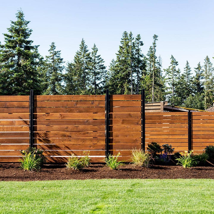 Peak Products Modular Fencing 76 in. H Matte Black Aluminum Hard Surface Post for a 6 ft. H Outdoor Privacy Fence System