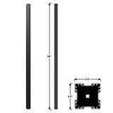 Peak Products Modular Fencing 94 in. H Matte Black Aluminum In-Ground Post for A 6 ft. H Outdoor Privacy Fence System
