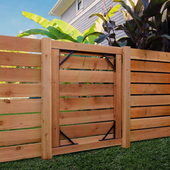 Peak Products Heavy-Duty Steel Gate Hardware Kit in Matte Black (Fits Gates 26 in. to 60 in. W)