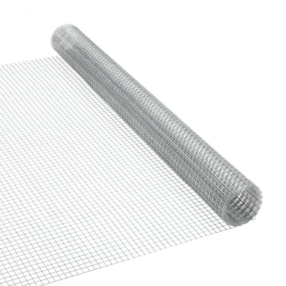 PEAK 5 ft. L x 36 in. H Galvanized Steel Welded Hardware Mesh with 1/2 in. x 1/2 in. Mesh Size Garden Fence
