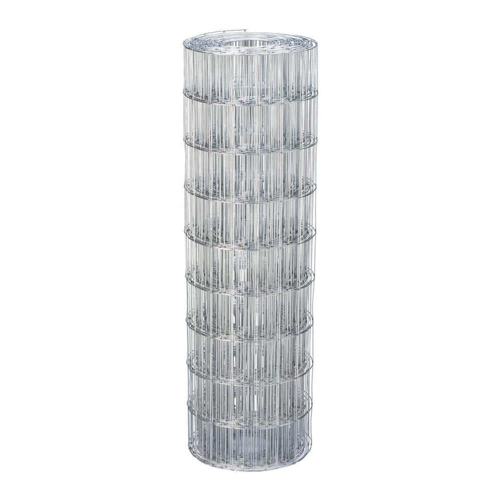 PEAK 36 in. H x 50 ft. L Galvanized Steel Welded Utility Fence with 4 in. x 2 in. Mesh Size Garden Fence