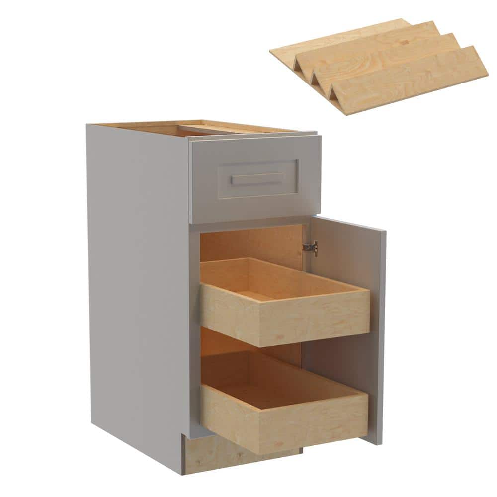Home Decorators Collection Grayson Pearl Gray Plywood Base Kitchen Cabinet