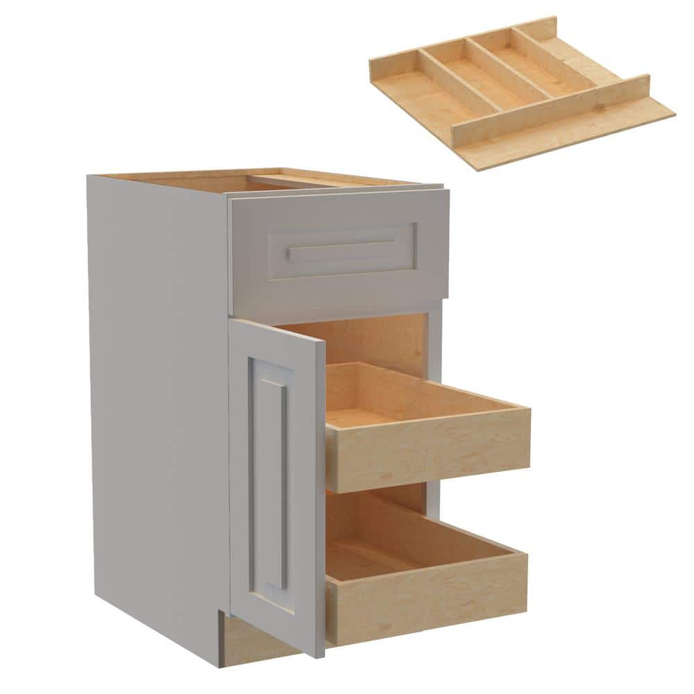 Home Decorators Collection Grayson Pearl Gray Kitchen Base Cabinet