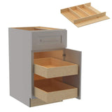 Home Decorators Collection Grayson 18 in. W x 24 in. D x 34.5 in. H Assembled Plywood Base Kitchen Cabinet in Pearl Gray