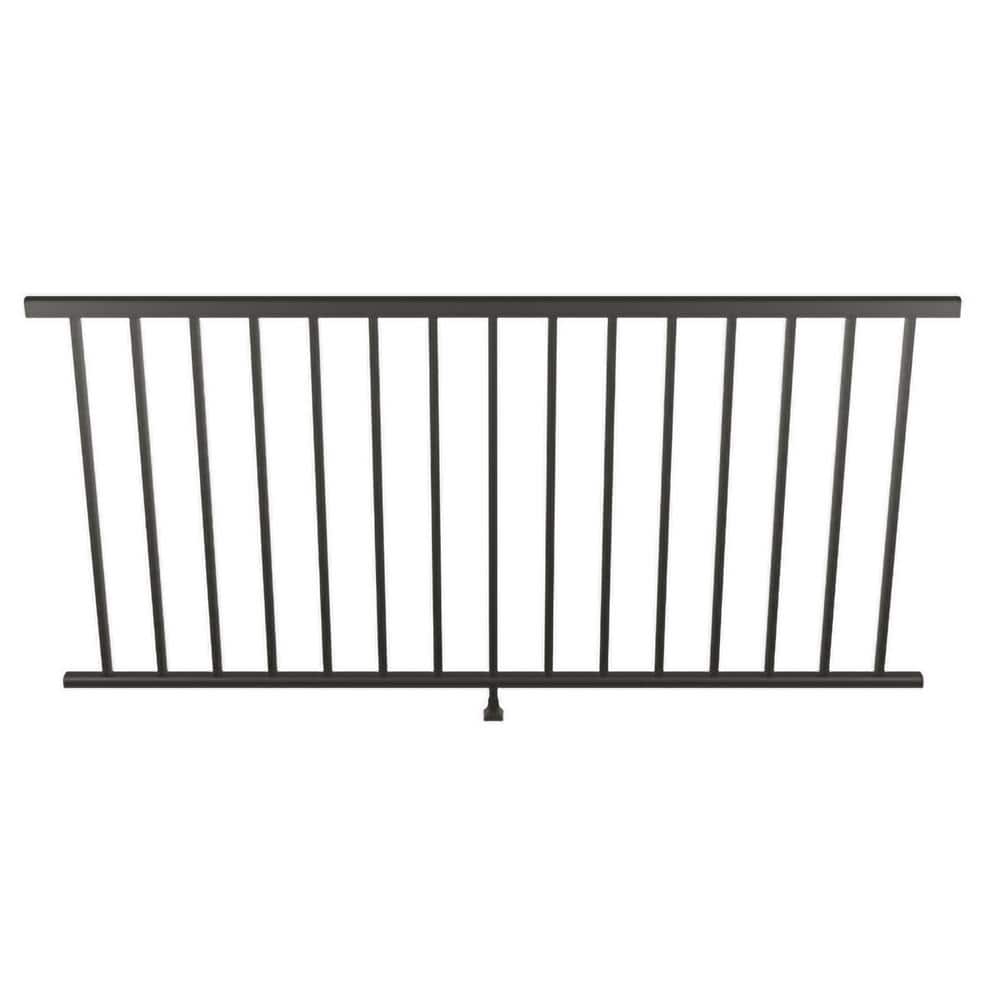 Pegatha Contemporary 6 ft. x 36 in. Charcoal Gray Fine Textured Aluminum Level Rail Kit