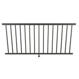 Pegatha Contemporary 6 ft. x 36 in. Charcoal Gray Fine Textured Aluminum Level Rail Kit