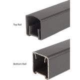 Pegatha Contemporary 6 ft. x 36 in. Charcoal Gray Fine Textured Aluminum Level Rail Kit