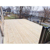 Pegatha Contemporary 8 ft. x 36 in. Brown Fine Textured Aluminum Level Rail Kit