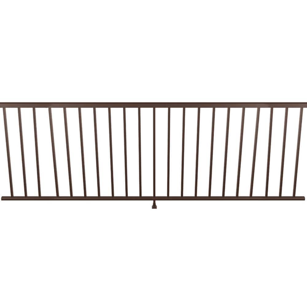 Pegatha Contemporary 8 ft. x 36 in. Brown Fine Textured Aluminum Level Rail Kit