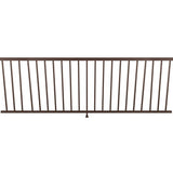 Pegatha Contemporary 8 ft. x 36 in. Brown Fine Textured Aluminum Level Rail Kit