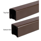 Pegatha Contemporary 8 ft. x 36 in. Brown Fine Textured Aluminum Level Rail Kit