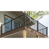 Pegatha Contemporary 8 ft. x 36 in. Brown Fine Textured Aluminum Level Rail Kit